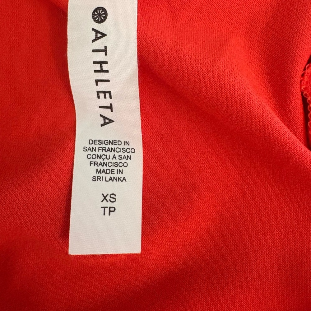 Athleta Red Racerback Tank, Size XS - Picture 2 of 3